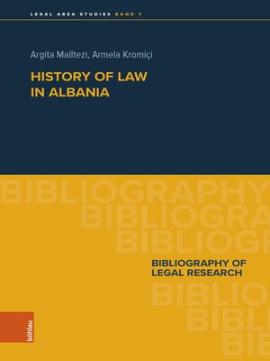 cover image of History of Law in Albania